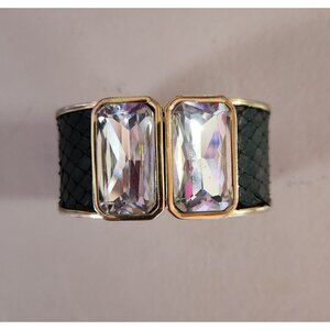 Snakeprint Crystal Hinge Bracelet